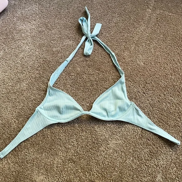 Frankies Bikinis Light Blue Bikini Top - Picture 1 of 2